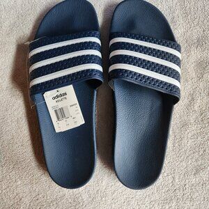 Adidas Adilette Slides Blue/White Mens's US13